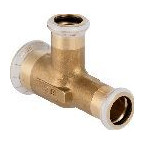 Geberit Pressfitting T-Stück reduziert Mapress Ms d22-18-18 CIIR Dichtring Pressindikator 61195