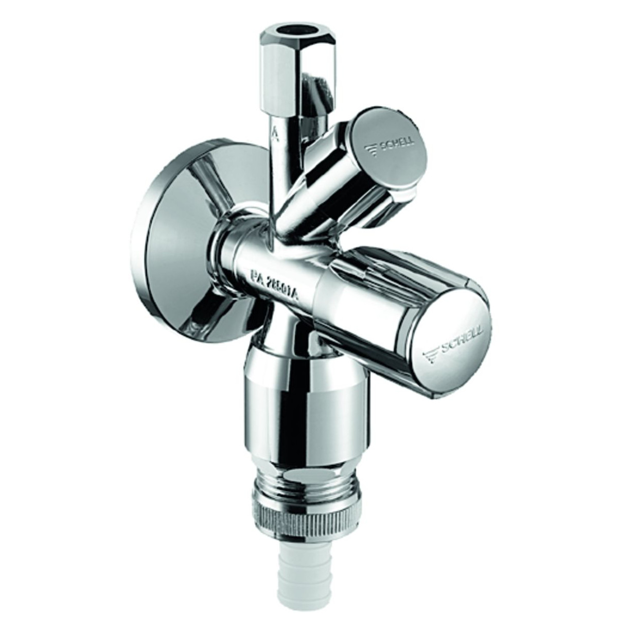 Schell Kombi-Eckventil COMFORT RV RB ASAG DN10 G-3-8 chrom Messing 035480699