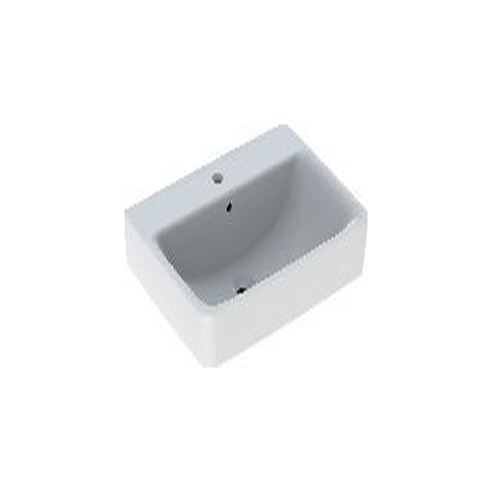 Geberit Renova Plan Waschtisch 65x48cm Hahnloch mittig Überlauf weiss 501640001