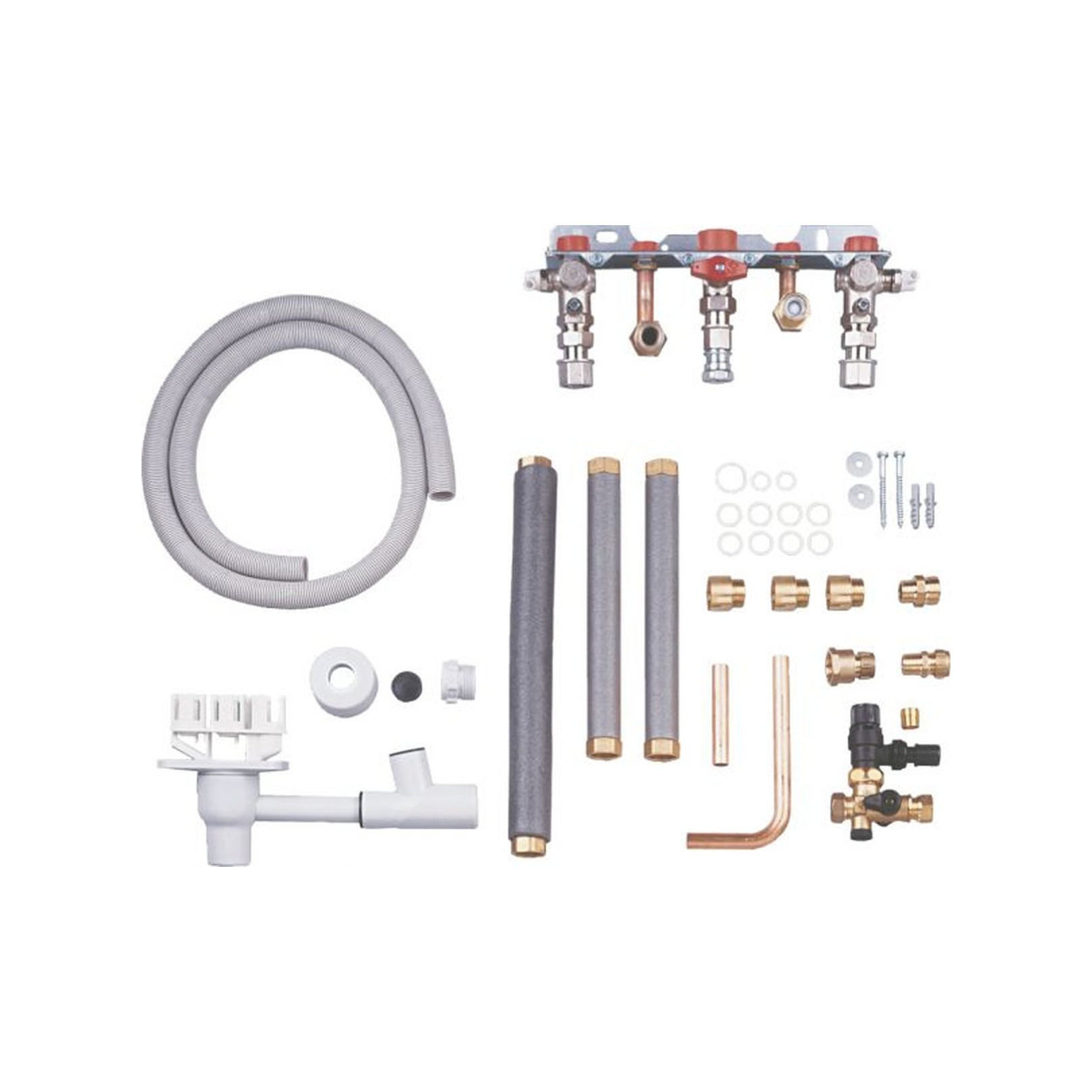 Bosch Installationssatz Aufputz Nr. 615/2.1 Heizung Sanitär Montageanschlussplatte Metallwellschlauch Sicherheitsgruppe 7719002723