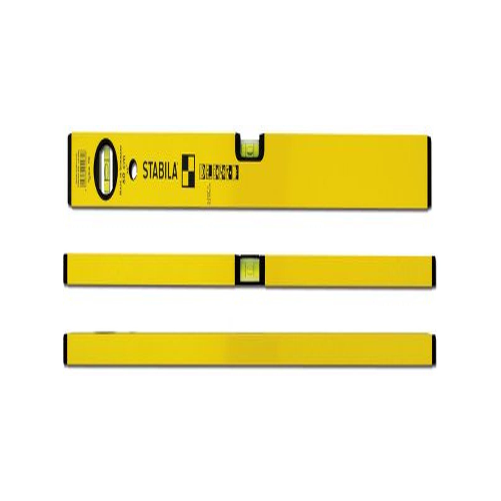 STABILA Wasserwaage Type 70 Aluminium 60 cm 2 Libellen beschichtet Genauigkeit 0.5 mm/m 02284