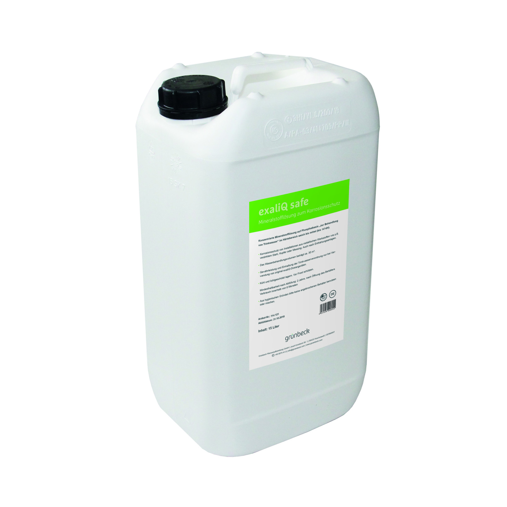 Grünbeck Mineralstofflösung exaliQ safe 15 Liter Korrosionsschutz 114072