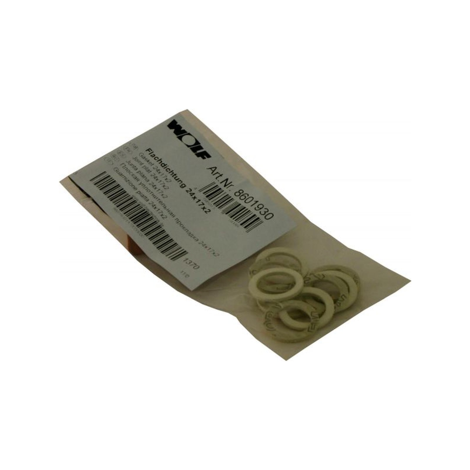 Wolf Flachdichtung 24x17x2,3 10 Stück Ersatz 3901030 3903021 Hersteller-Artikelnummer 8601930