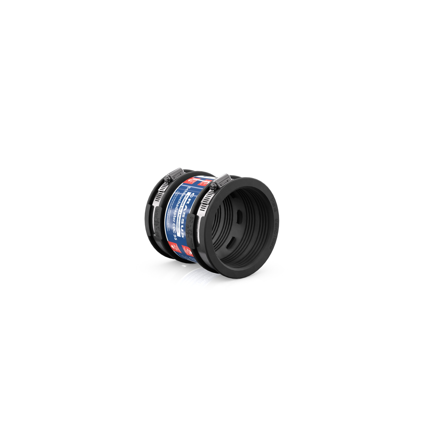 Crassus Schlauchadapter Typ 1 CDC 095 EPDM V2A 80-95mm UV-beständig geräuschreduzierend CRA14027