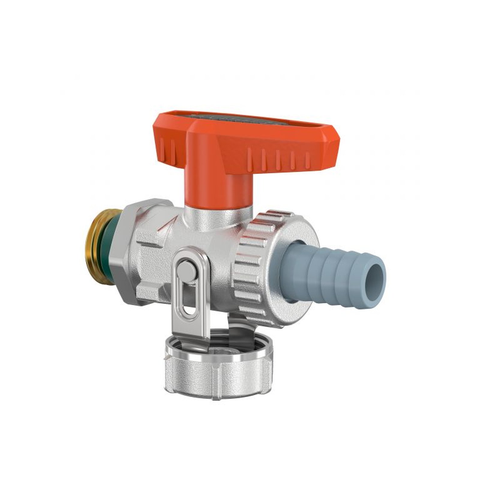 FLAMCO SIMPLEX Kugelhahn Solar KFE DN15 1/2 AG selbstdichtend Pressmessing oranger Flügelgriff F10648