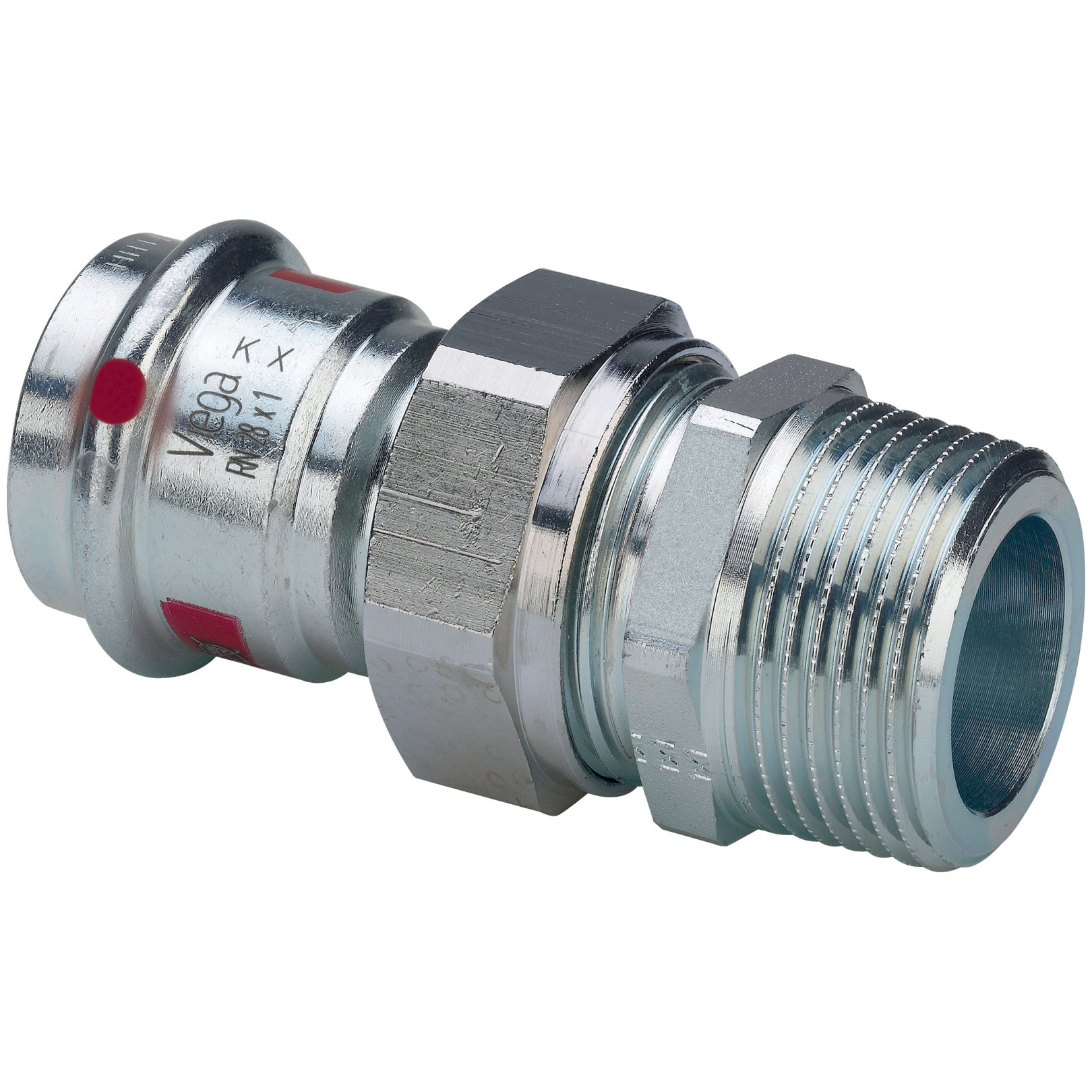 Viega Verschraubung Prestabo 1165 642341 22x1 unlegierter Stahl AG Flachdichtung SC-Contur HAN 642341