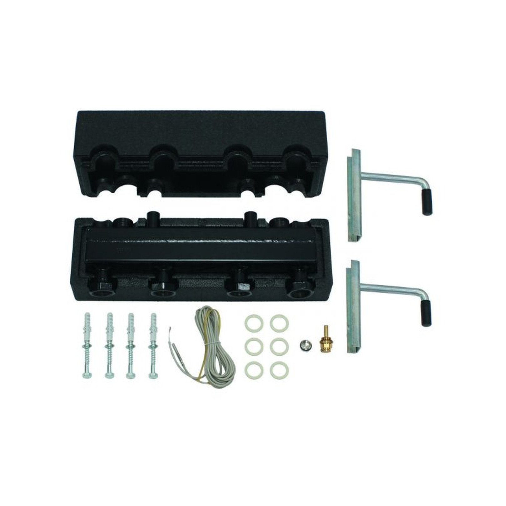 Vaillant Verteilerbalken WHV 35 2 Rohrgruppen hydraulische Weiche 3.5 m3/h Wärmedämmung G 1 1/4 0020042429