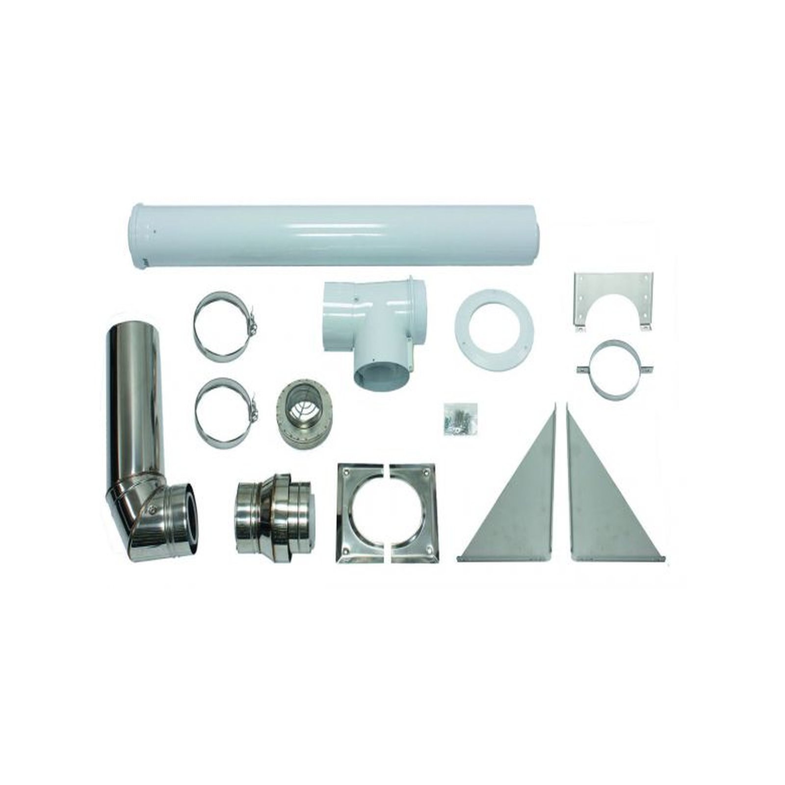 Vaillant Anschluss-Set Basis konzentrisch 80/125 PP Edelstahl Abgasleitung Außenwand 0020042907