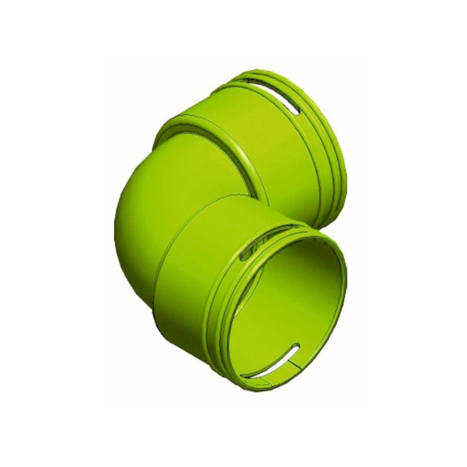 Wolf Bogen DN75 90 Grad antistatisch antibakteriell CWL Luftverteilschlauch 2577705