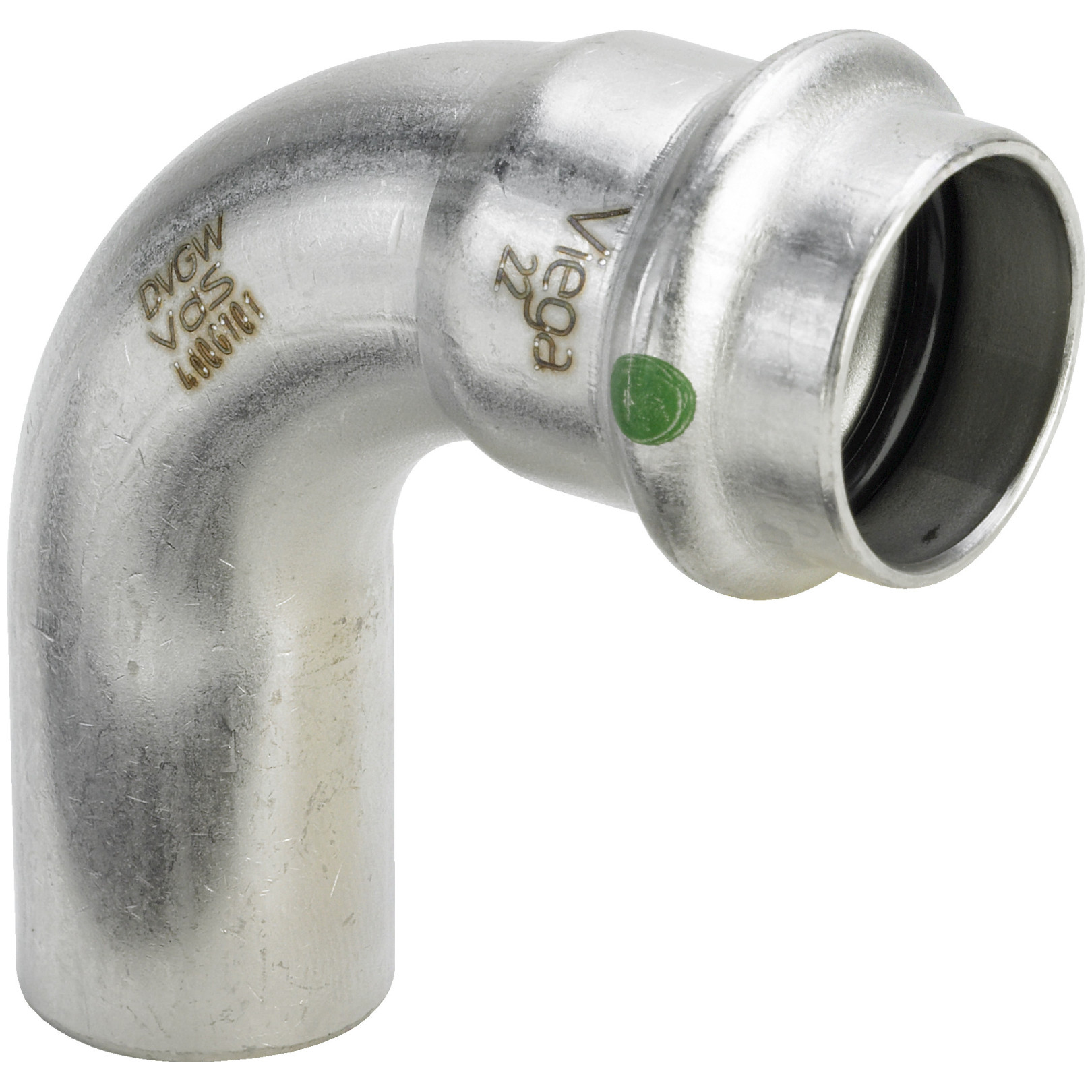 Viega Sanpress Inox Bogen 2316.1 90 Grad 54mm Edelstahl EPDM Dichtelement 435769