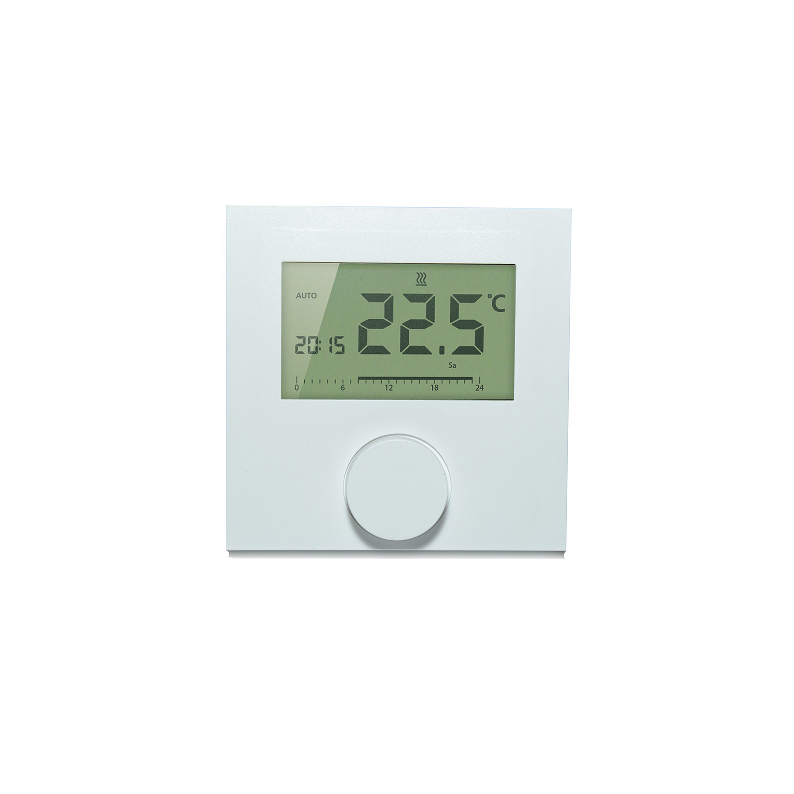 Raumthermostat LCD Display 230 V Aufputz weiss Alpha direct Standard