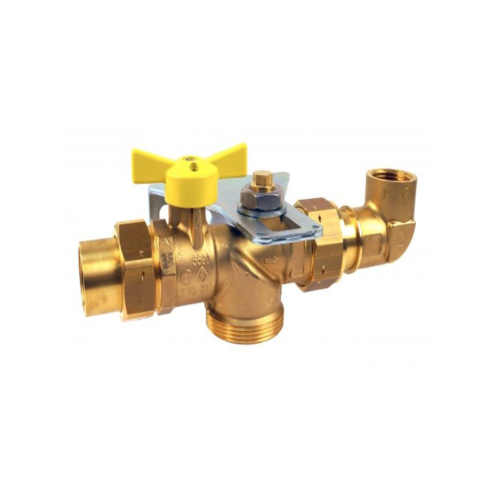 Aalberts Montageset SEPP EASY 5290101 DN25 Einrohrzaehler Messing 0048687