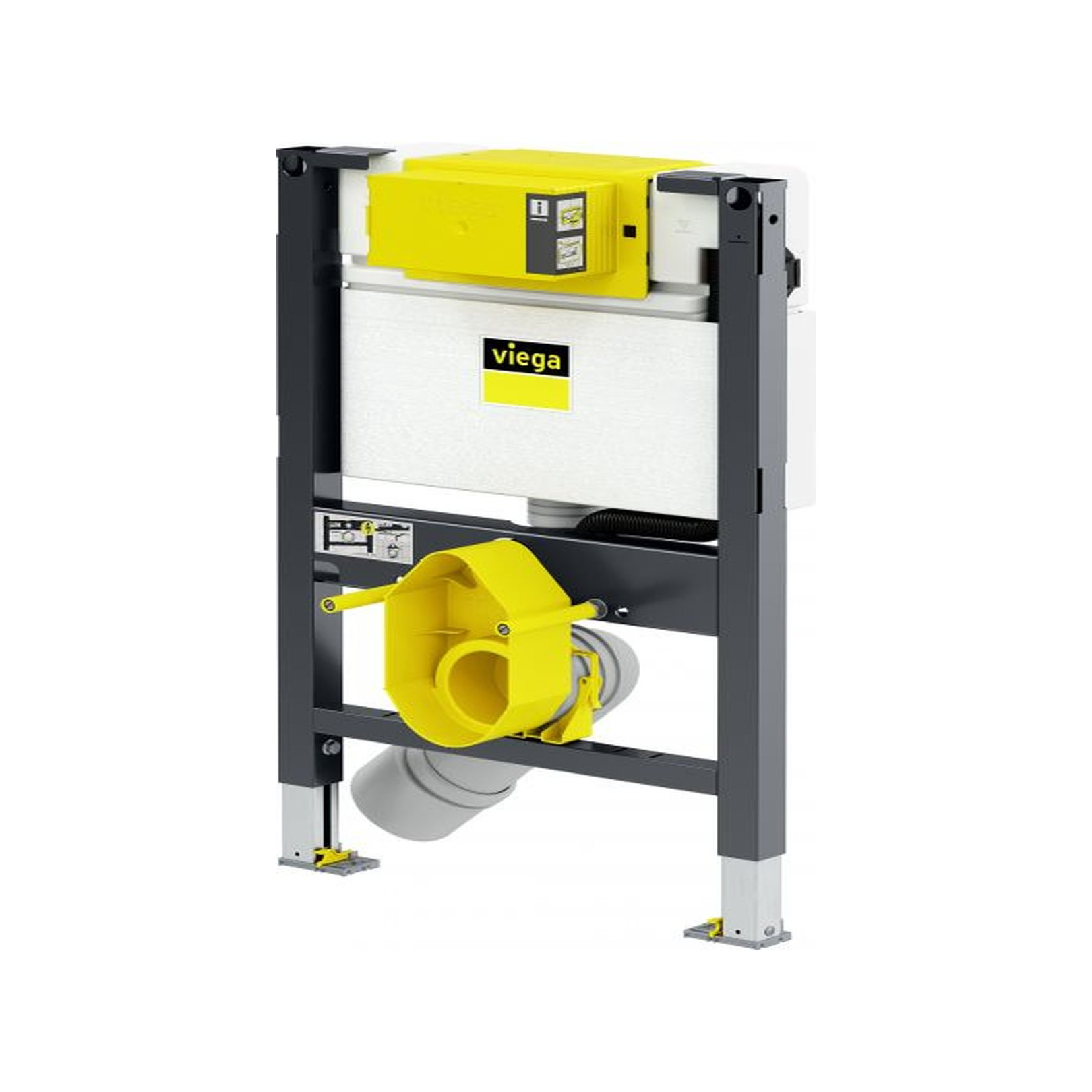 Viega WC Element Prevista Dry 8533 Dusch WC Anschluss 820 mm 2-Mengen-Spültechnik pulverbeschichtet 772017