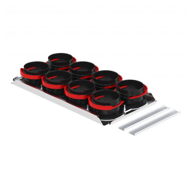 Zehnder Montageplatte ComfoWell CW420 8x DN75P 420x230x40 RapidLock Stahlblech 990323621