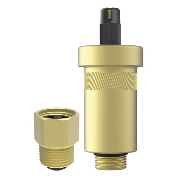 AFRISO Schnellentluefter 12 bar Montageventil R 3-8 Aquastop Messing 77700