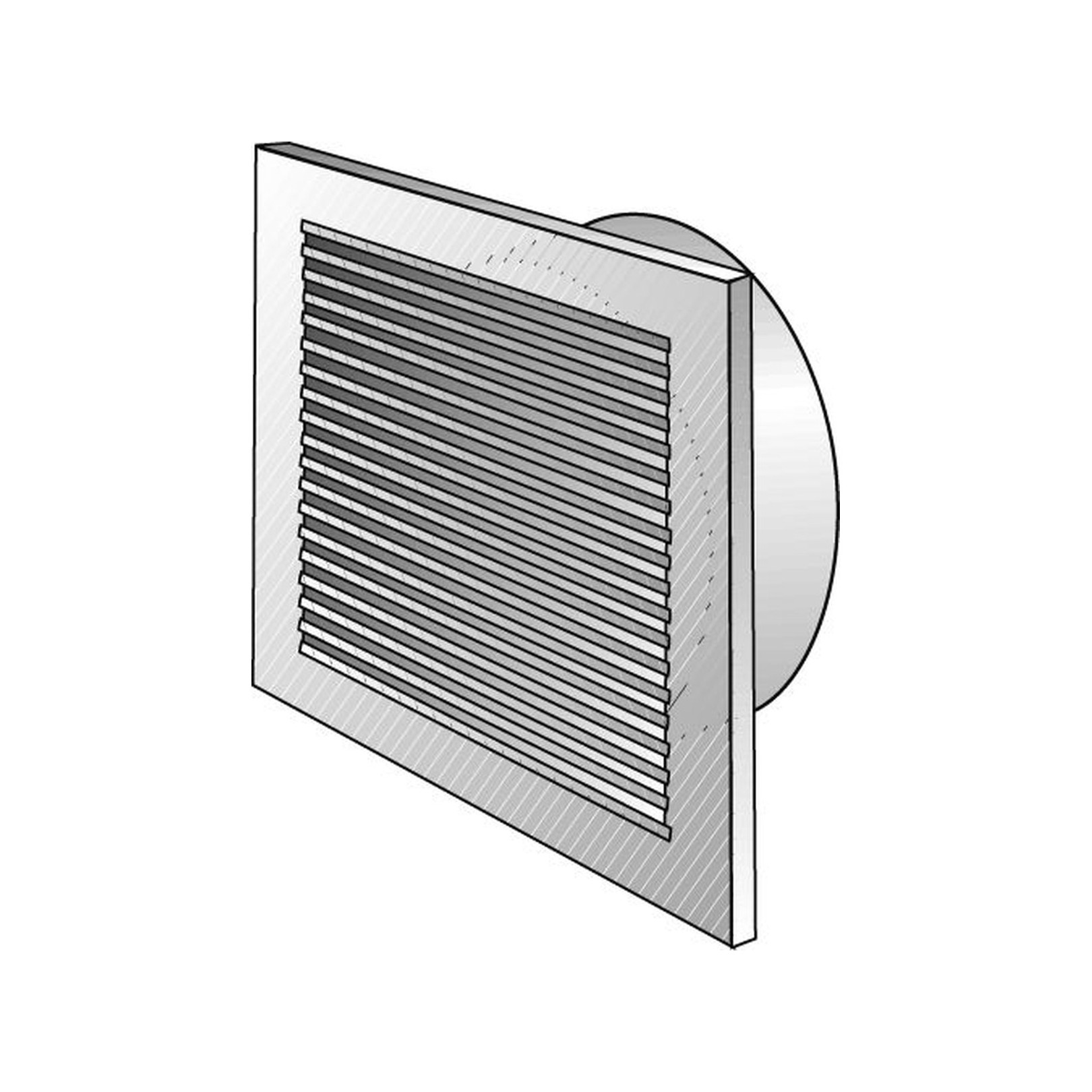 Helios Lüftungsgitter L-G 100 Anschlussstutzen DN100 Kunststoff weiß 60301