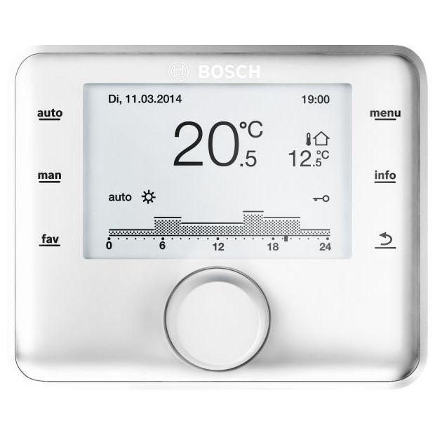 BOSCH Regler CW 400 Aussentemperaturgefuehrt 4 Heizkreise 2 Warmwasserladekreise Touchdisplay 7738114096