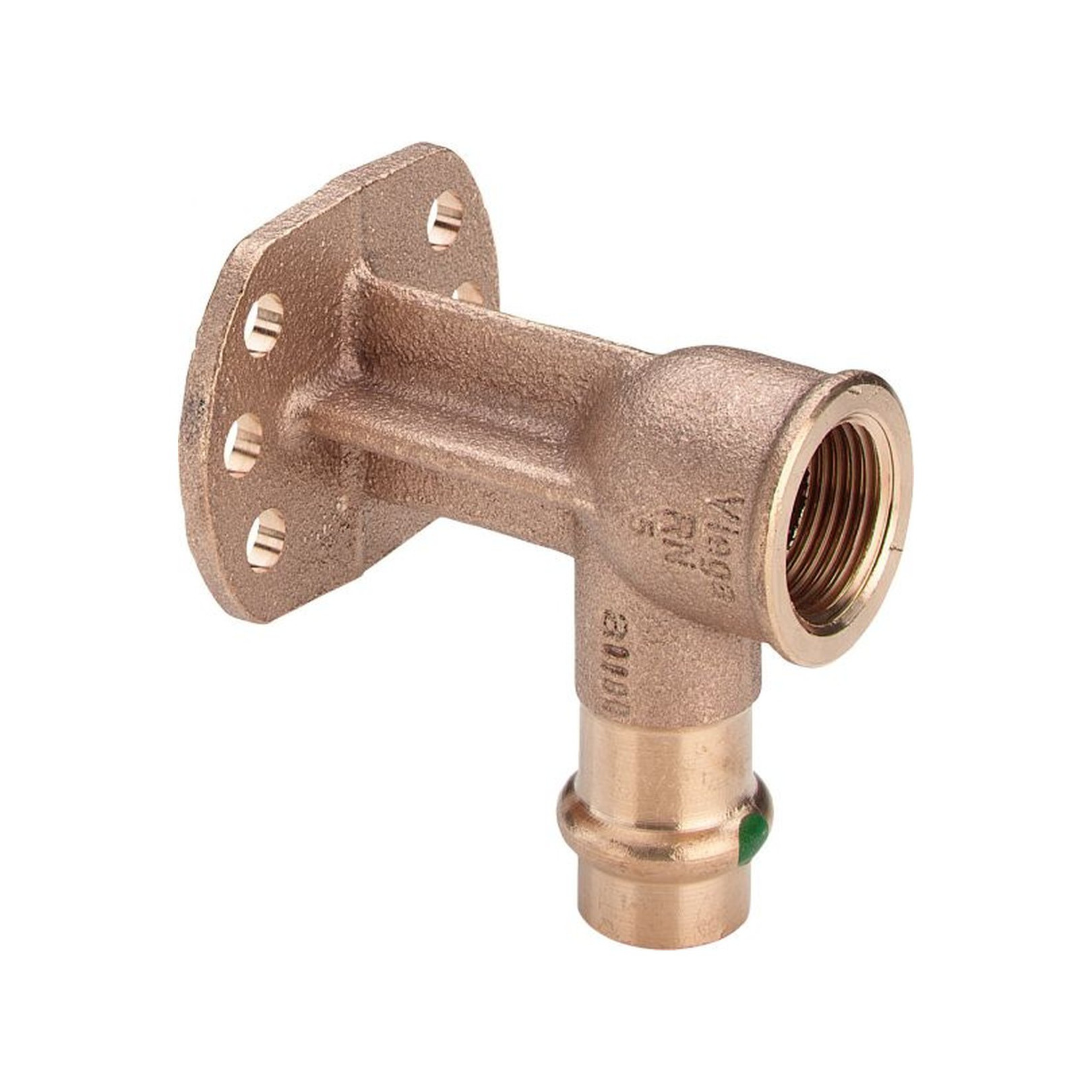 Viega Pressfitting Sanpress 2225.6 Wandscheibe 15mm x 1/2 Zoll SC-Contur Rotguss 347307