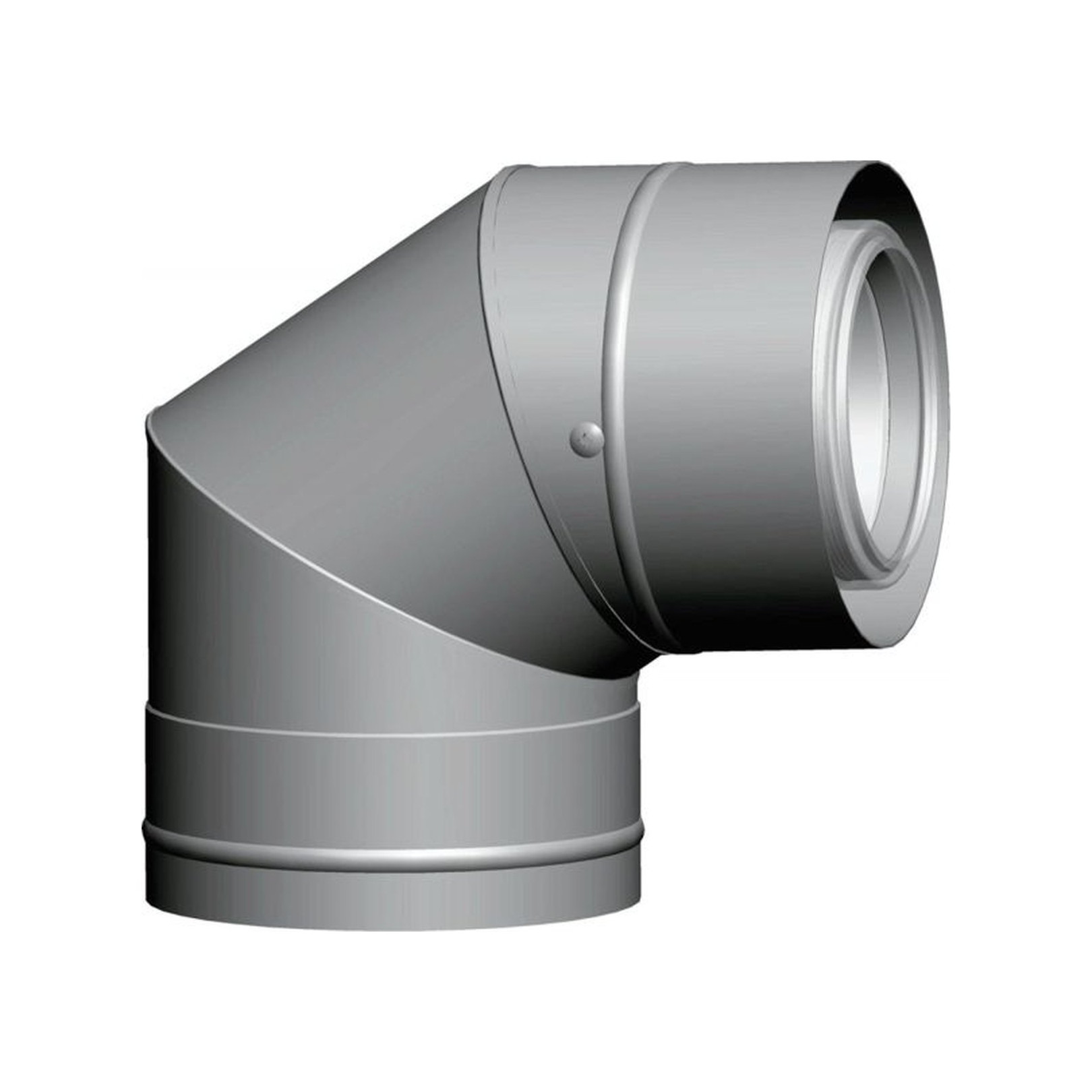 Wolf Abgasrohrbogen konzentrisch 87 Grad DN60/100 Edelstahl Polypropylen 2651914