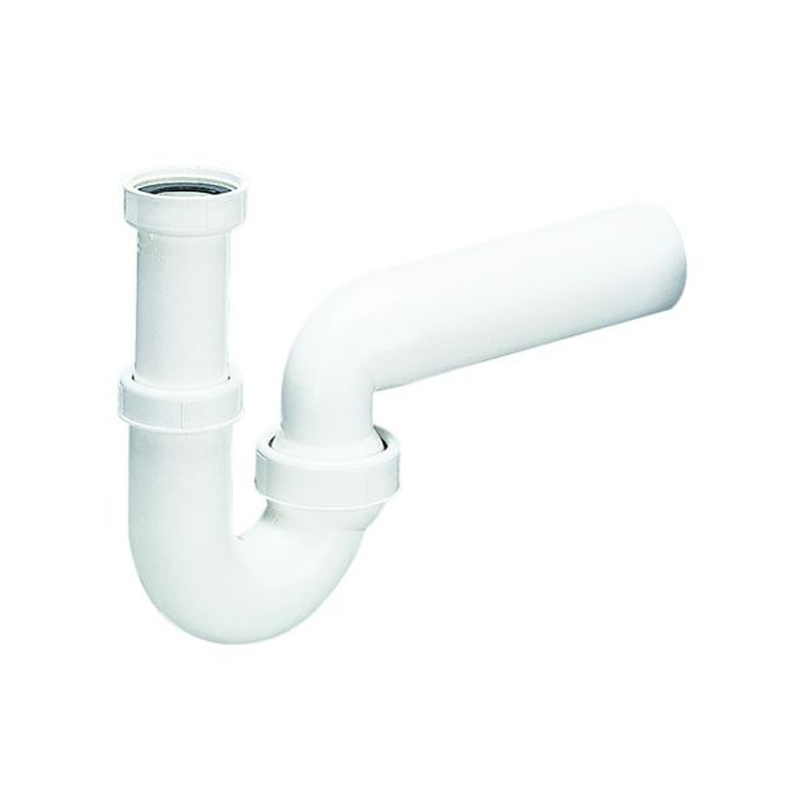 Dallmer Spülen-Röhrensiphon Typ 100/0 DN40 1 1/2 Zoll Kunststoff PP Kugelgelenk Weiß 010216