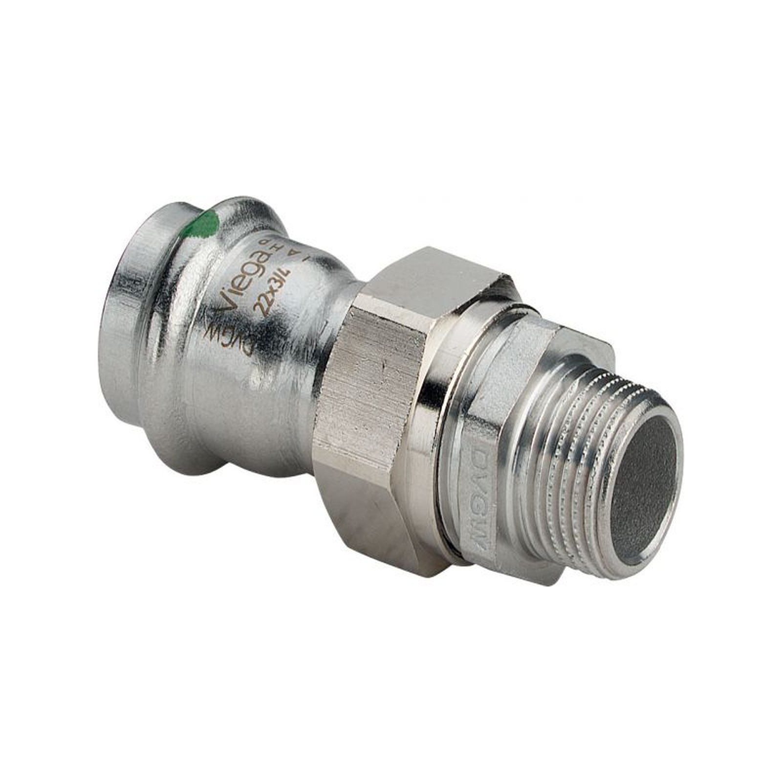 Verschraubung SANPRESS INOX 2365 438357 42x11/2, AG, flachd., a.nichtrost.Stahl