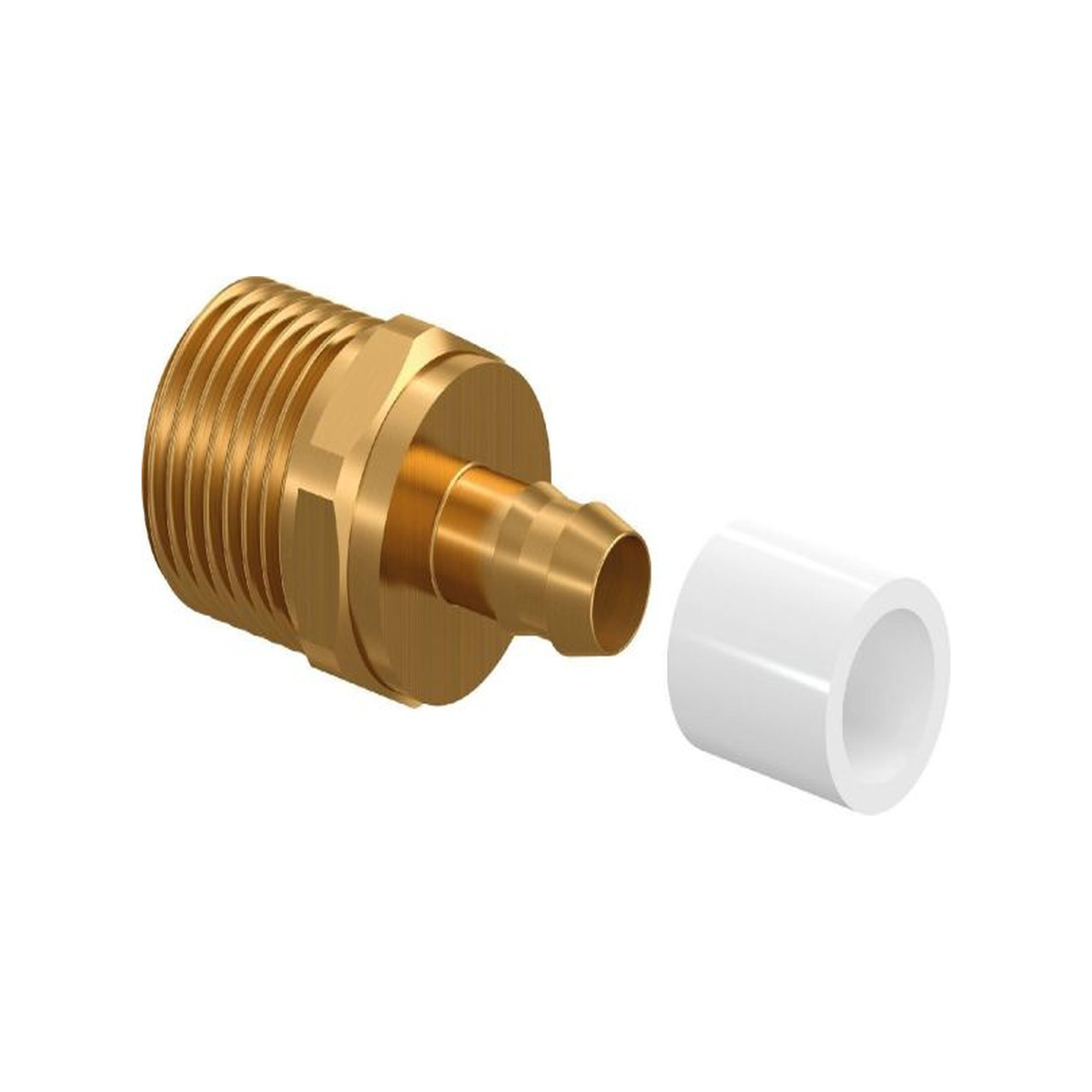 Uponor Minitec Übergangsnippel 9,9-R1-2MT Messing Q-E-Ring 1005265