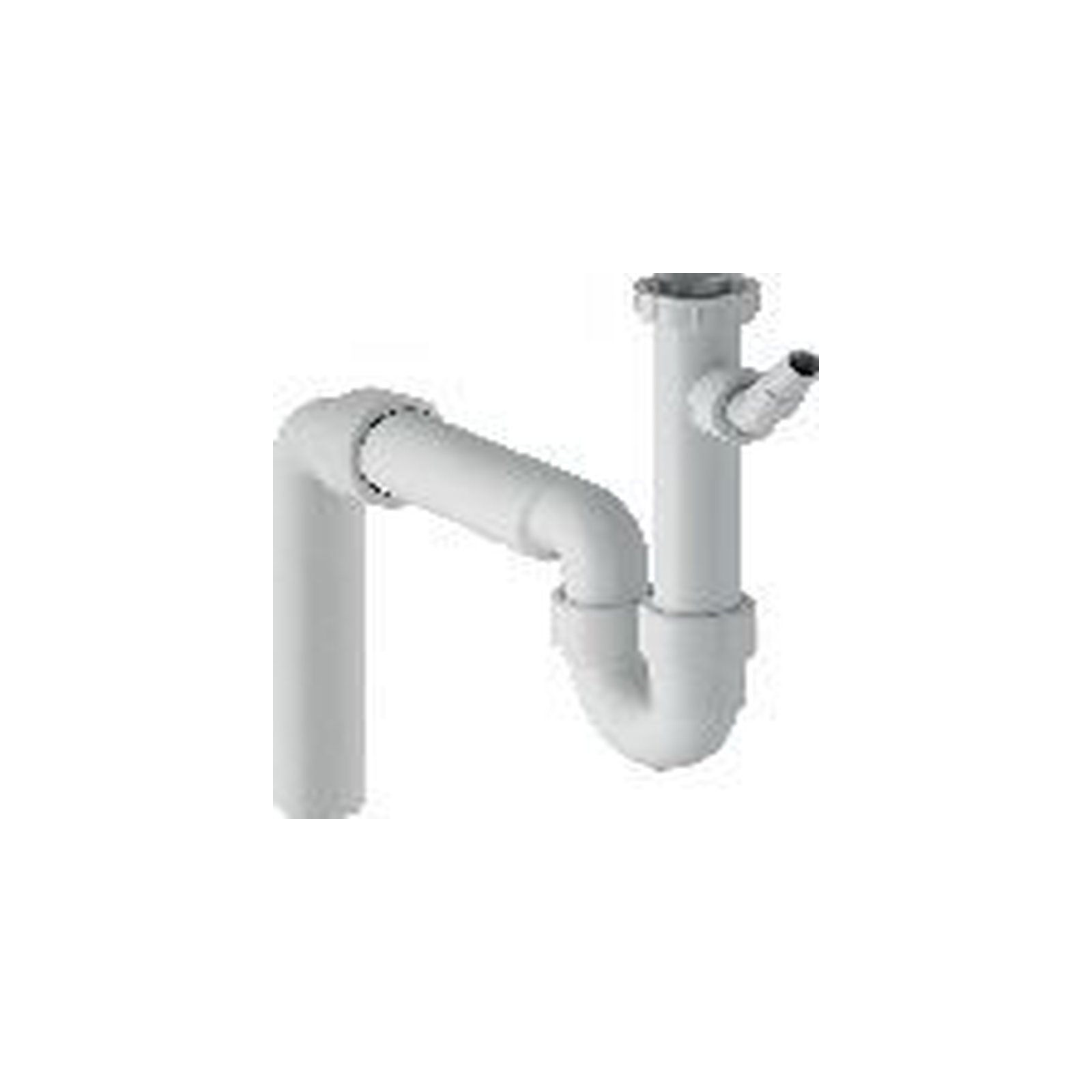 Geberit Rohrbogengeruchsverschluss Spülbecken Abgang vertikal d40 Winkelschlauchtülle weiß-alpin 152556111