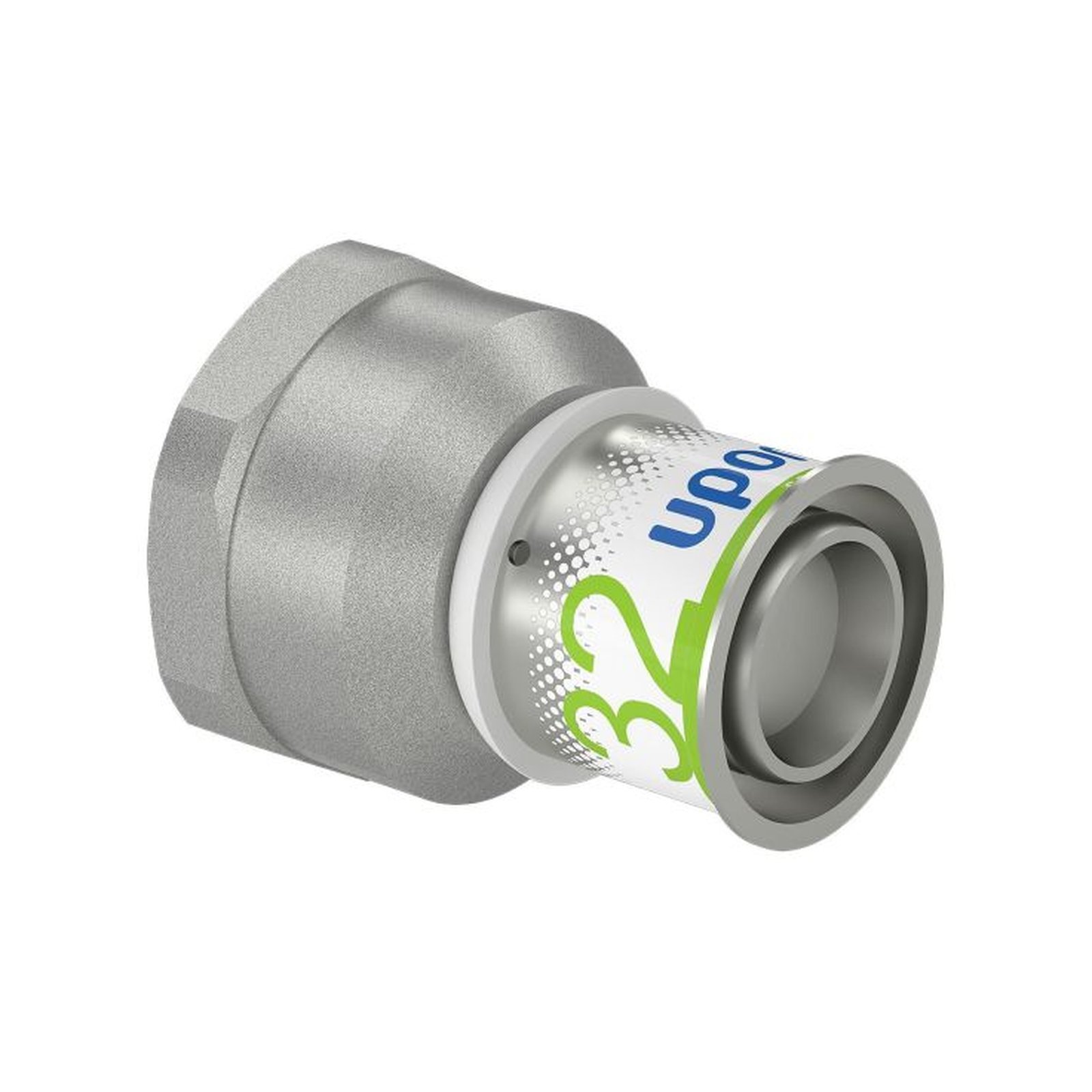 Uponor S-Press PLUS Übergangsmuffe 32 mm DN32 1 1/4 IG Pressmuffe Messing PPSU DVGW 1070522