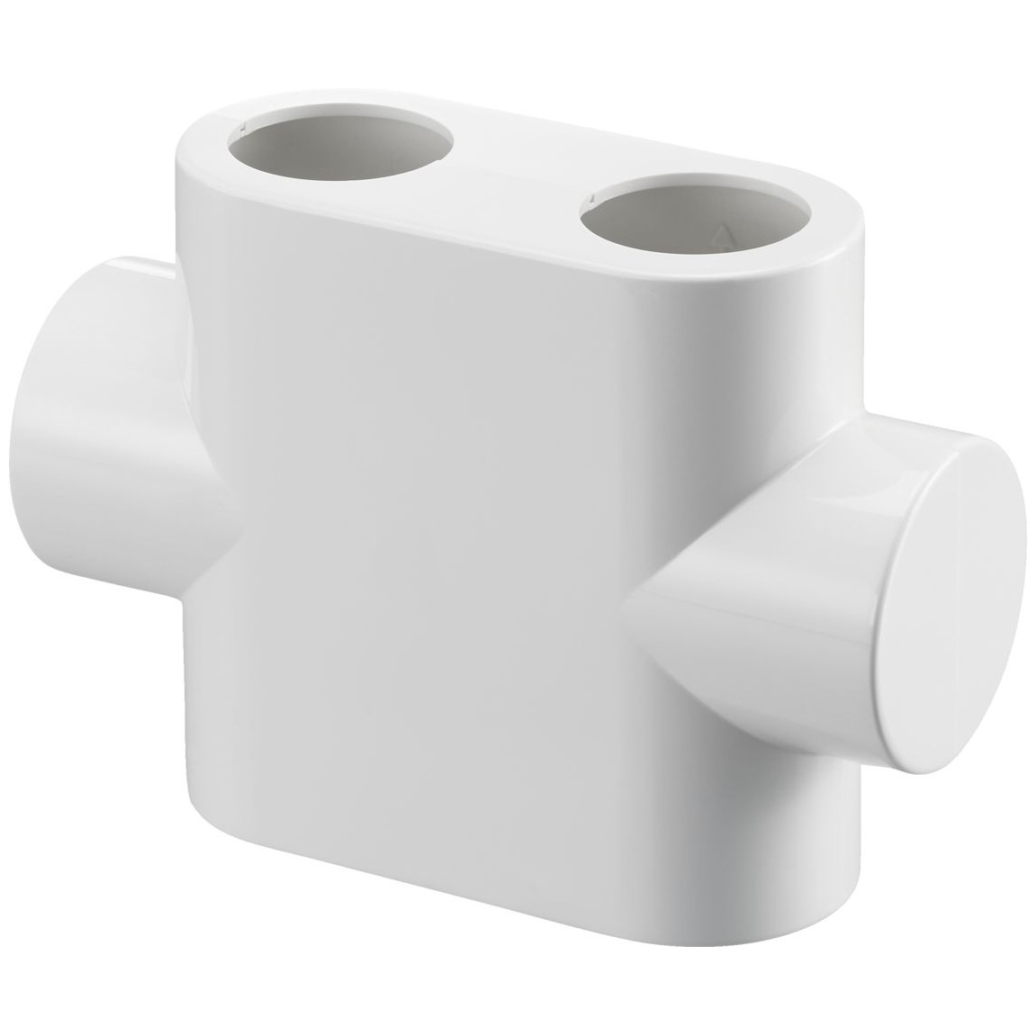 Oventrop Designabdeckung Multiblock T Durchgangsform Weiß 1184095