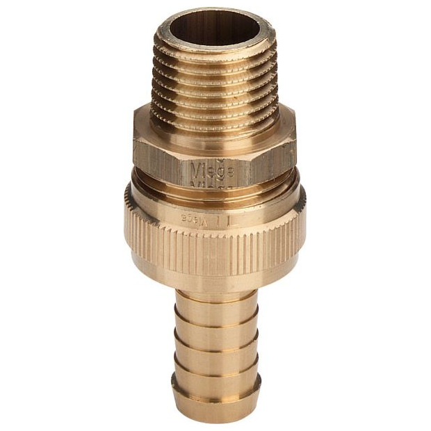 VIEGA Standrohrverschraubung 1831 109707 3-4 R1 Messing Flachdichtung EPDM Rändelüberwurfmutter