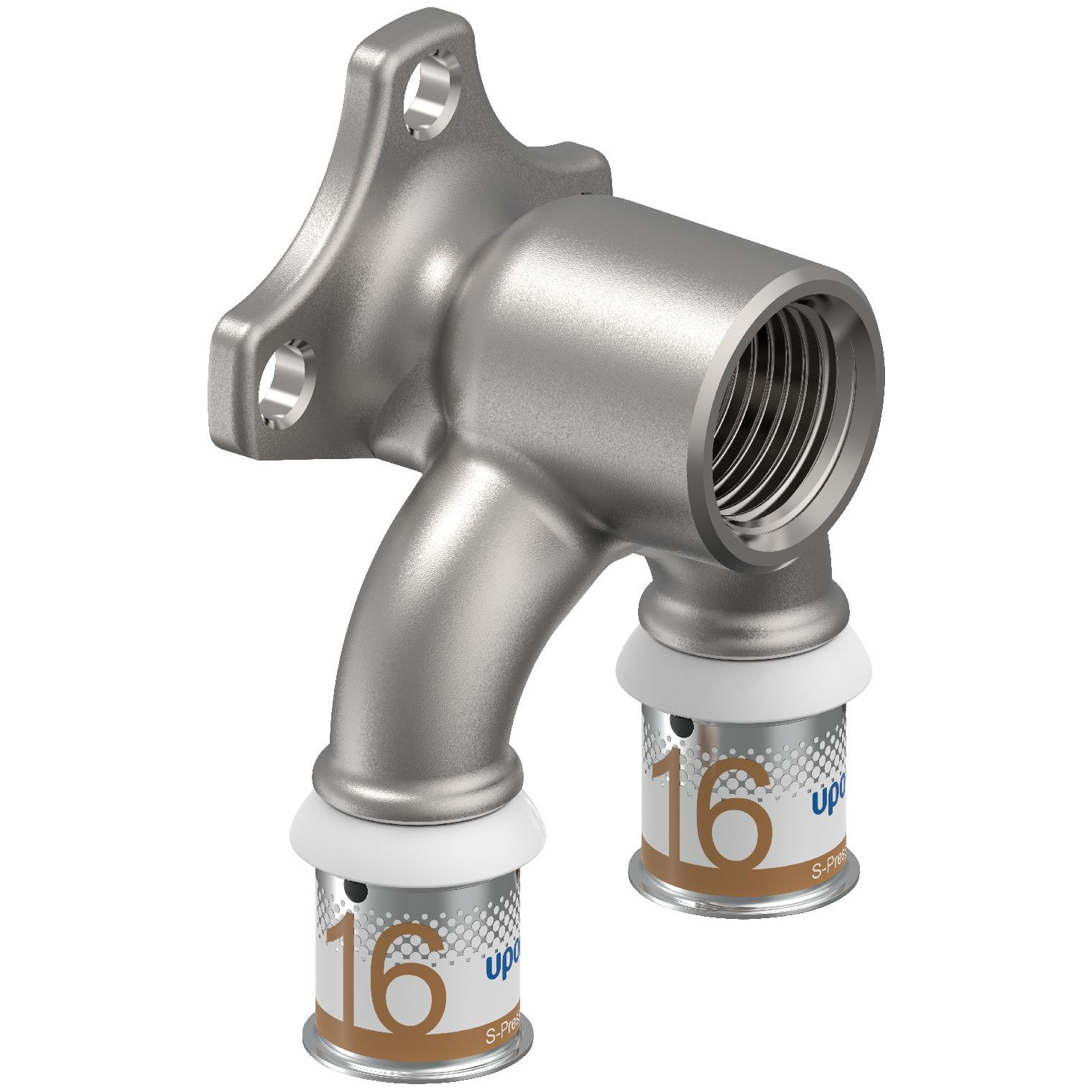 Uponor S-Press PLUS U-Wandscheibe 16 mm DN15 Pressfitting Edelstahlpresshülse DVGW 1070629