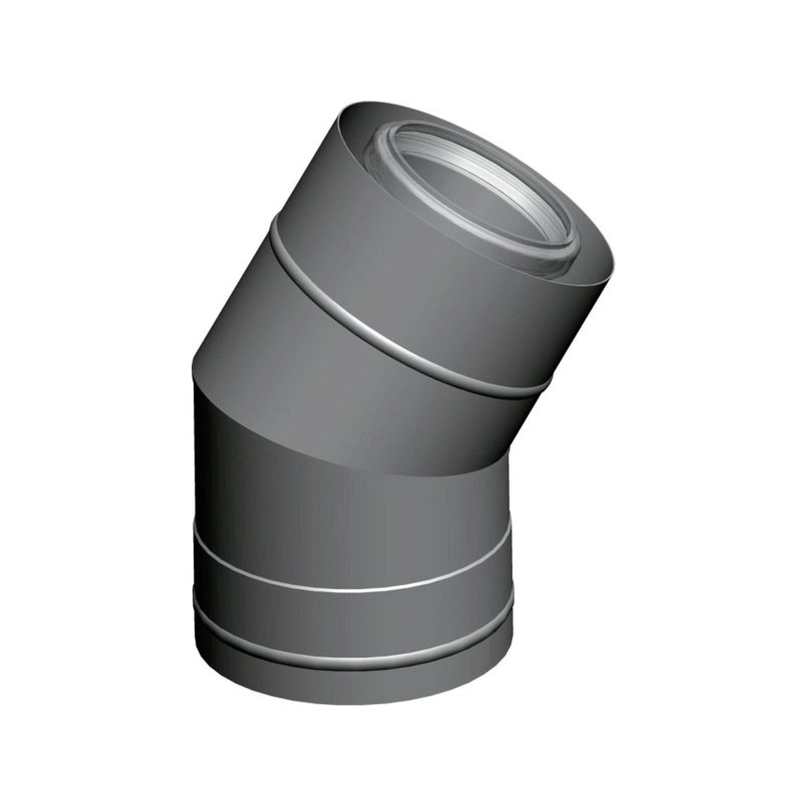 Wolf Abgasrohrbogen konzentrisch 30 Grad DN80/125 Edelstahl Polypropylen Fassade 2651762