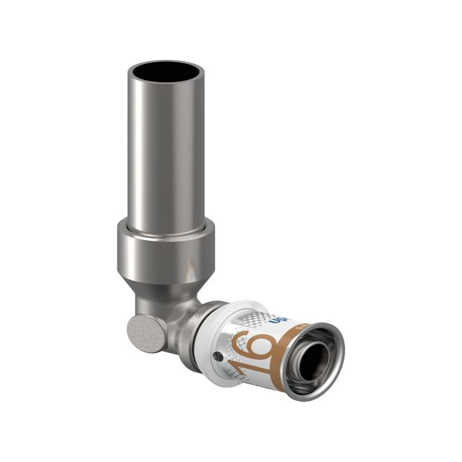 Uponor S-Press PLUS Anschlusswinkel 16mm 15mm CU 350mm Edelstahlpresshülse verzinnt 1070678