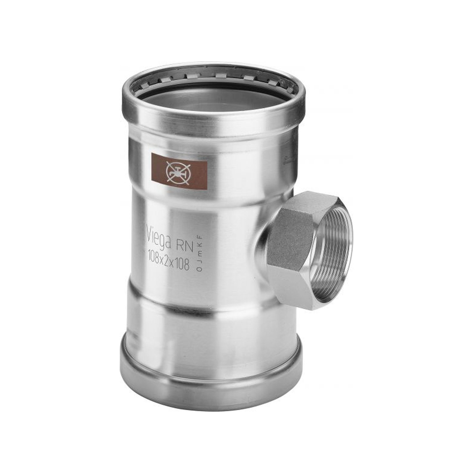 Viega TemponoxXL T-Stück 1717.2XL 76,1mm Rp3/4 Stahl nichtrostend 810962