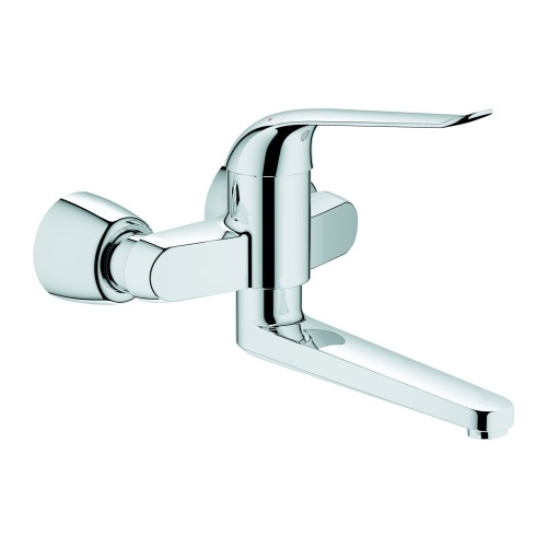 Grohe Einhebel-Waschtischbatterie Euroeco Spec Wandmontage Ausladung 274 mm Chrom SilkMove 32774000