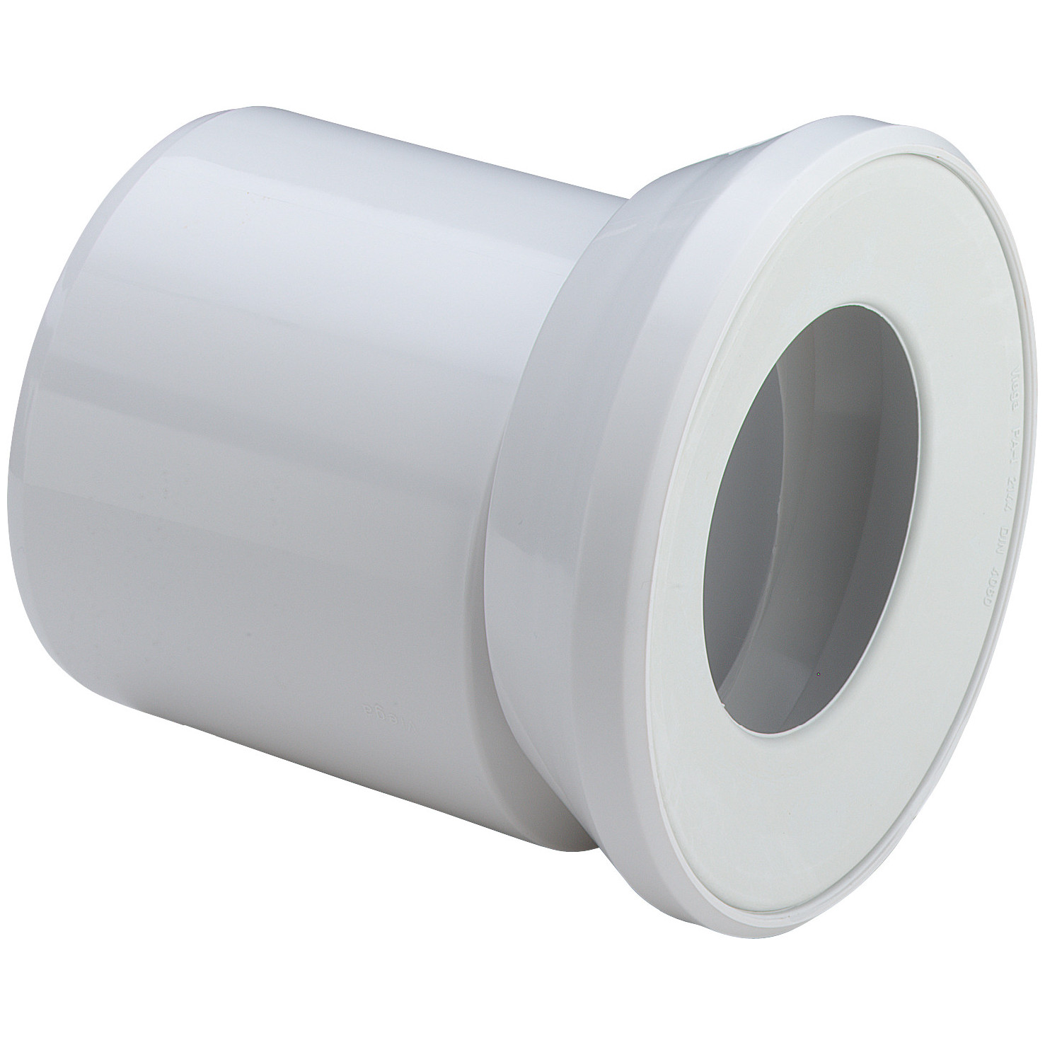 Viega WC-Anschlussstutzen 3815.1 DN 100x155mm exzentrisch Lippendichtung Kunststoff weiß 103231
