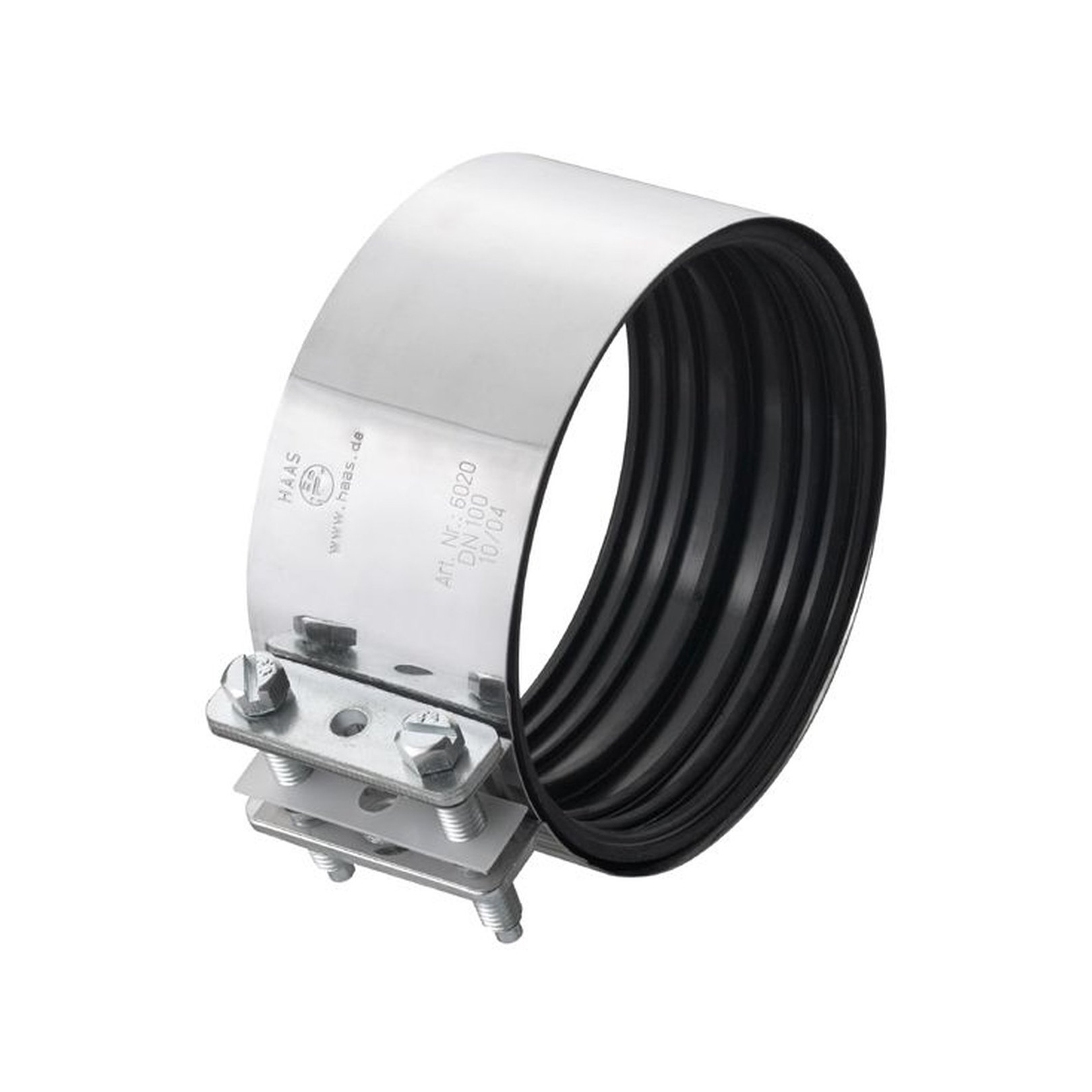 O. Haas CV-Verbinder Guss-Rohre DN 75/80 Edelstahl W2 6027