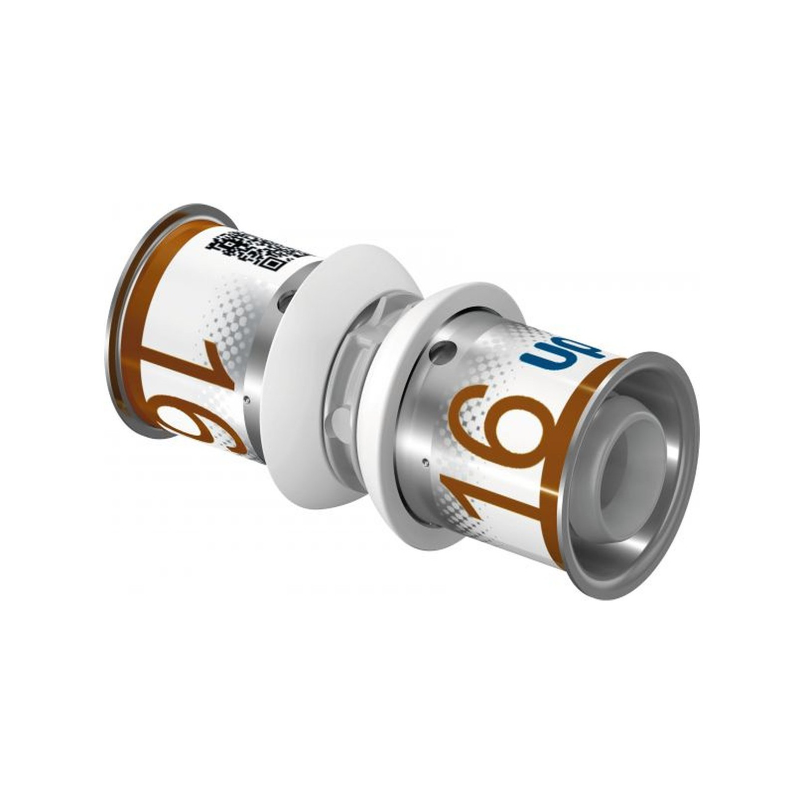 Uponor S-Press PLUS Kupplung PPSU Pressmuffe 16 mm gerade DVGW Edelstahlpresshülse 1039933