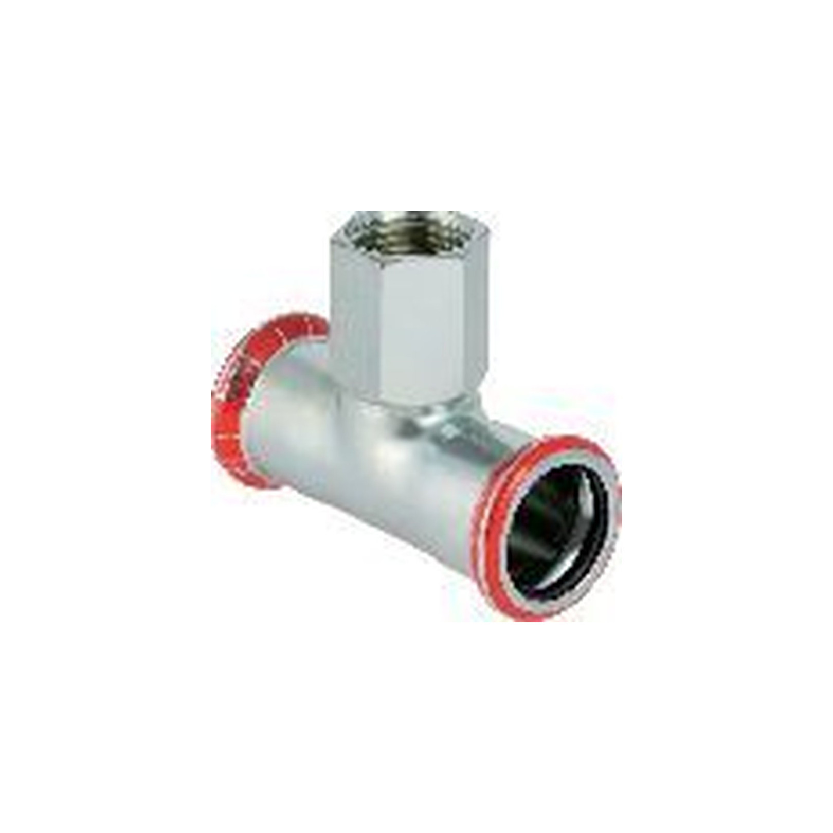 Geberit Mapress C-Stahl T-Stück IG d42 Rp1-2 verzinkt 21316