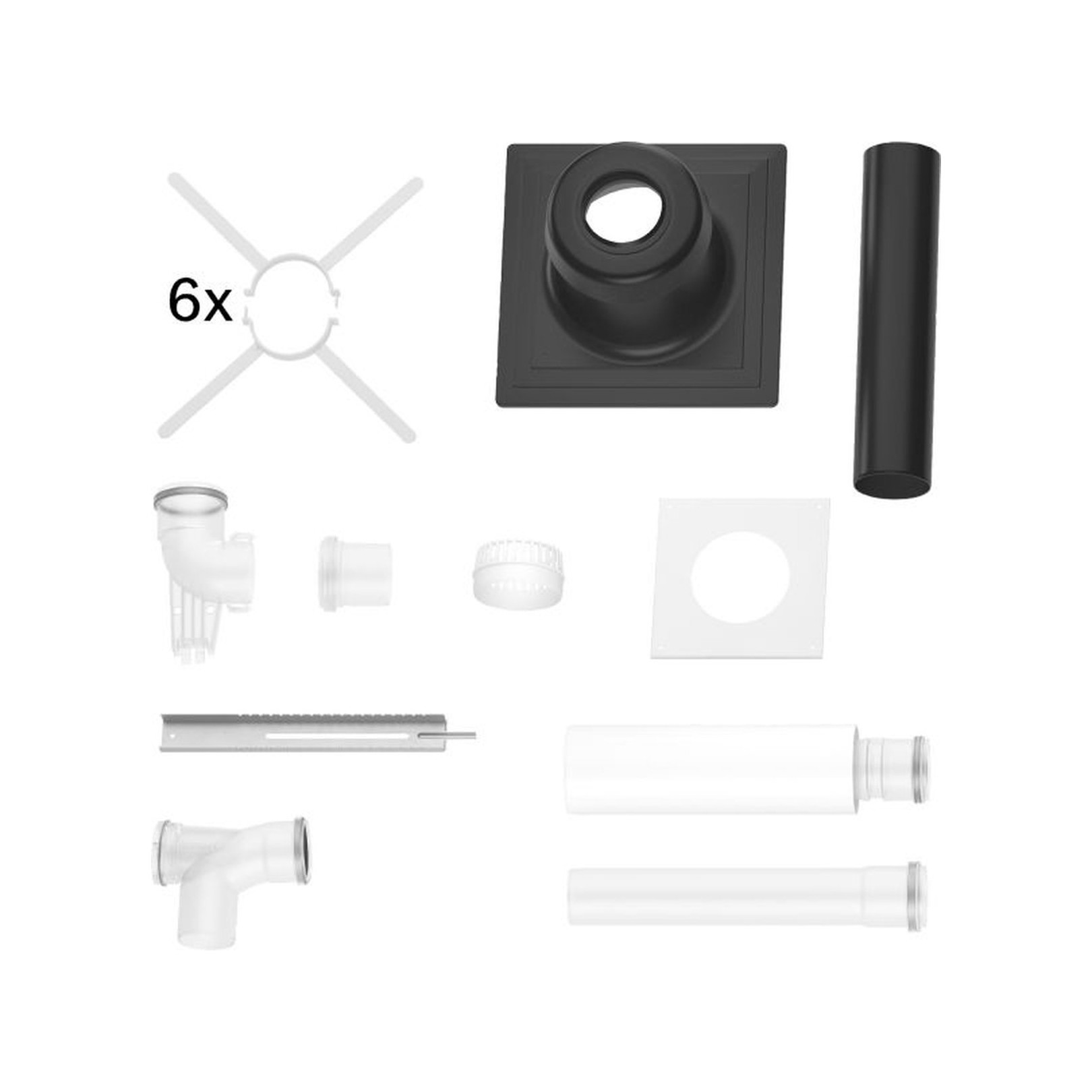 Bosch Abgaszubehör FC-Set80-B53 Grundbausatz 80mm Kunststoff Schacht oben 7738112558