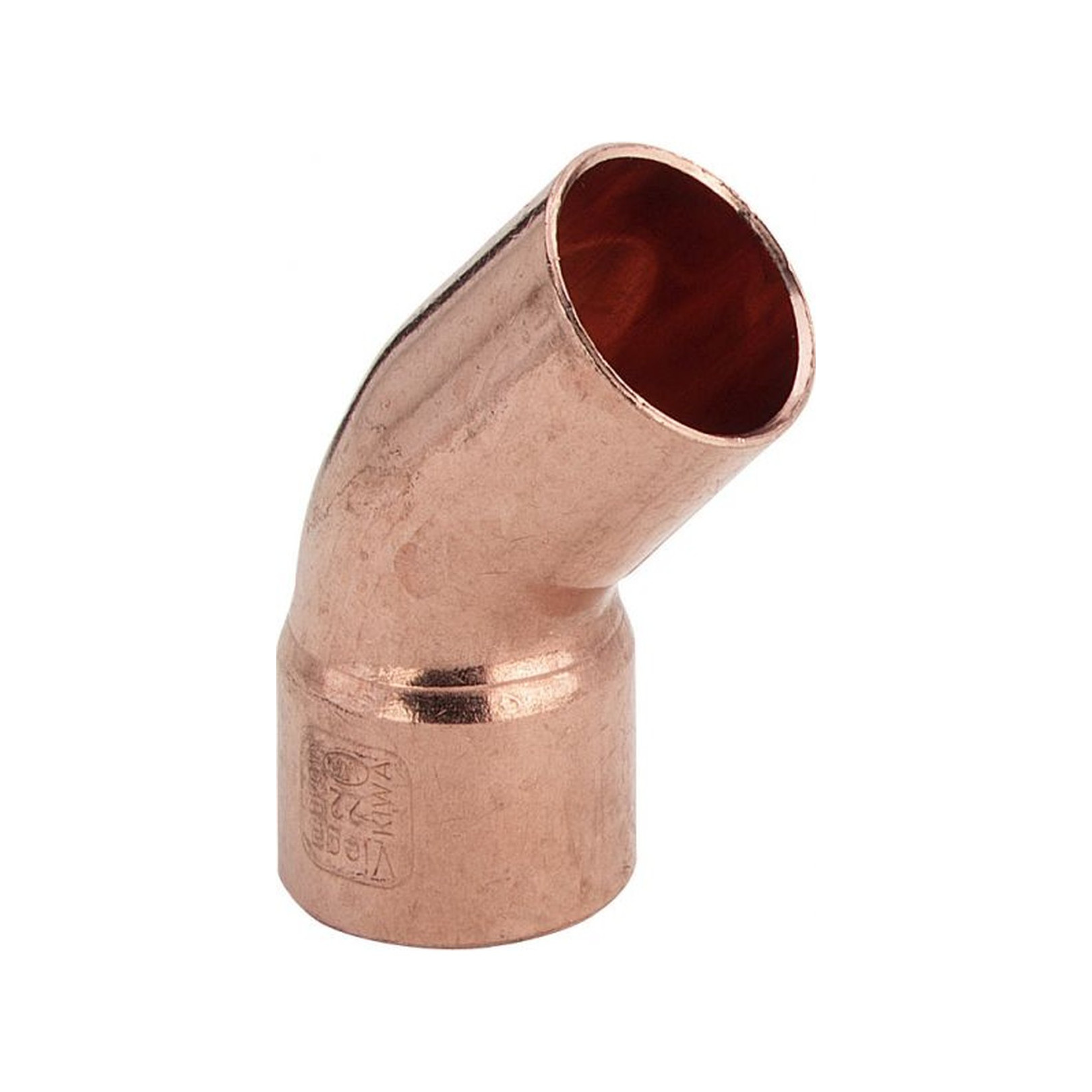 Viega Kupfer-Bogen 95040 45 Grad 28mm 1 Muffe Lötanschluss 101336