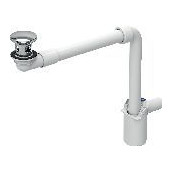 Geberit Ablauf Waschtisch Raumsparmodell d32 Druckbetätigung Ventilstopfen glanzverchromt 152073211