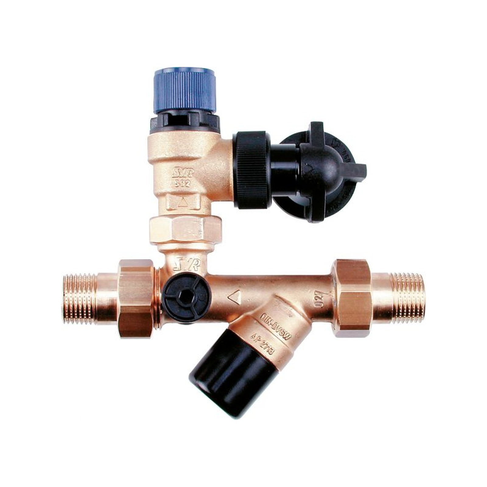 Bosch Sicherheitsgruppe Nr. 429 DN15 6 bar Sicherheitsventil Absperrhahn Rückschlagventil 7719000758