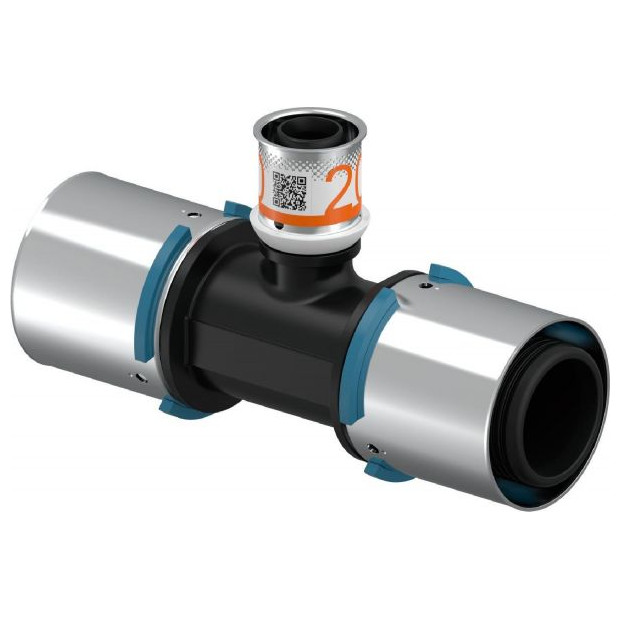 Uponor Verbundrohr Fitting S-Press T-Stück reduziert PPSU 40-20-40 Presshülse Pressanschlag 1039962