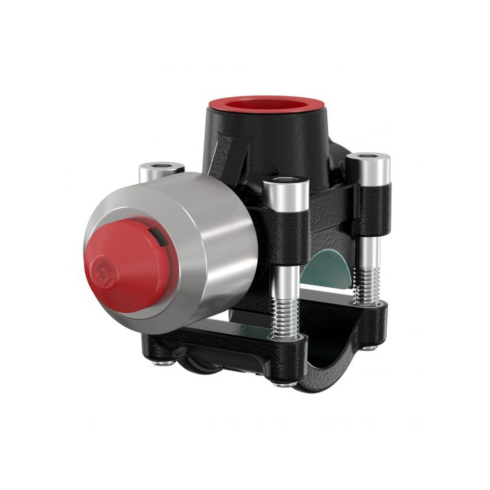 Flamco Explosionsschelle T-plus Anschießkupplung 3/4x1/2x3/4 Temperguss Trigger 26.9 mm 90620