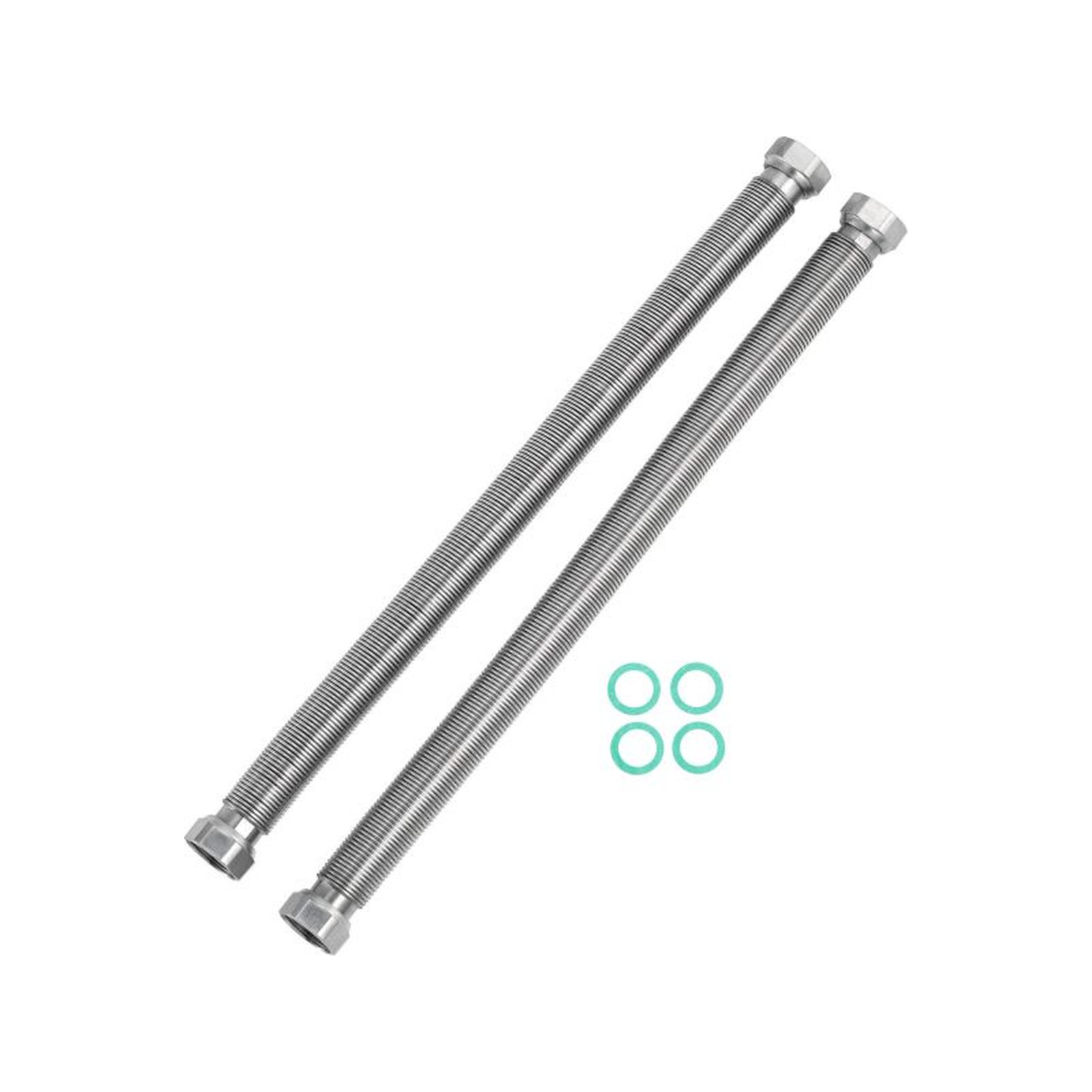 Buderus Installationspaket INPA lang 2x Edelstahlwellrohr DN25 500-1000mm ausziehbar Flachdichtungen 8738214740