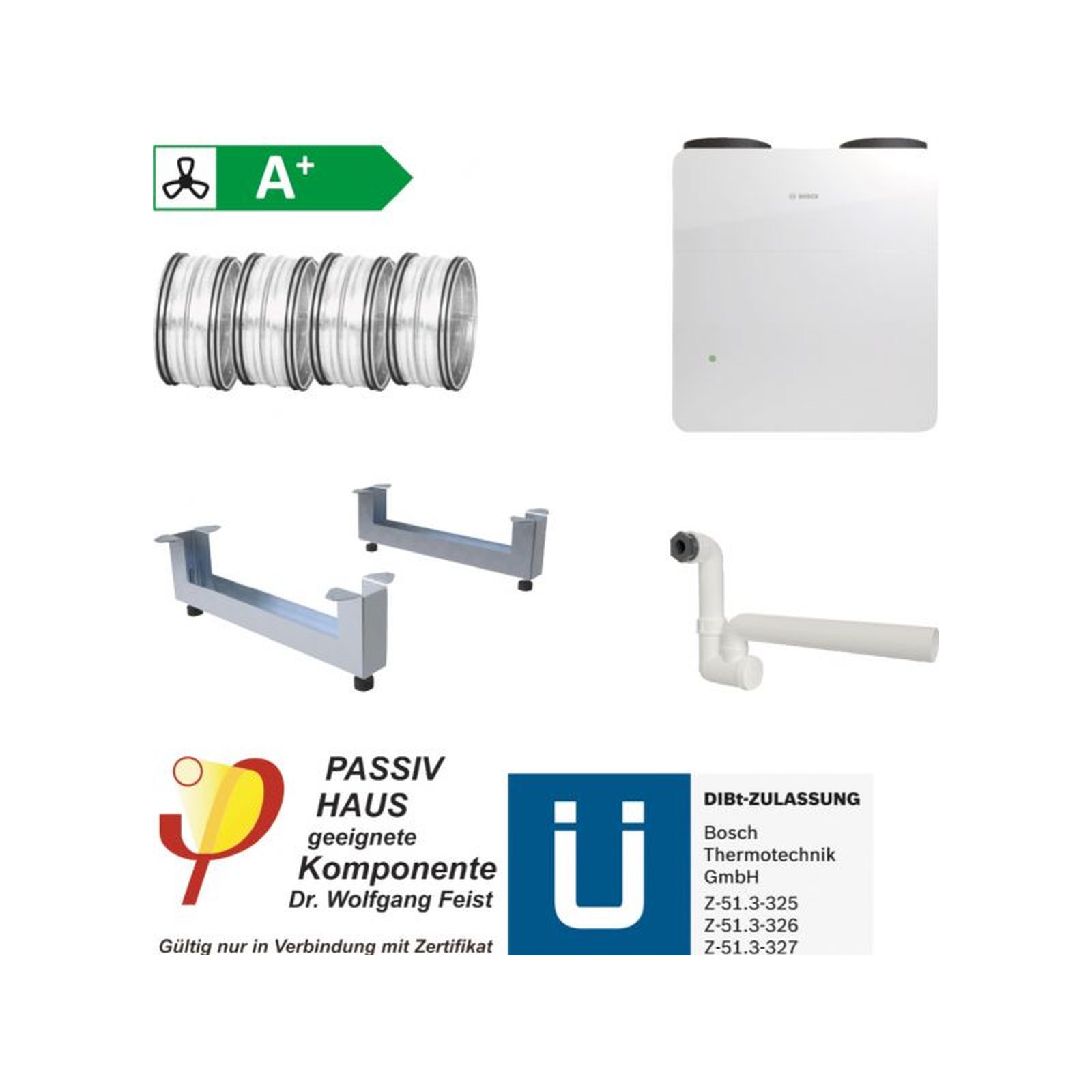 Bosch Wohnungslueftungspaket BOPA VE8 V5001 C 450E Bodenkonsolen-Set 7739621986