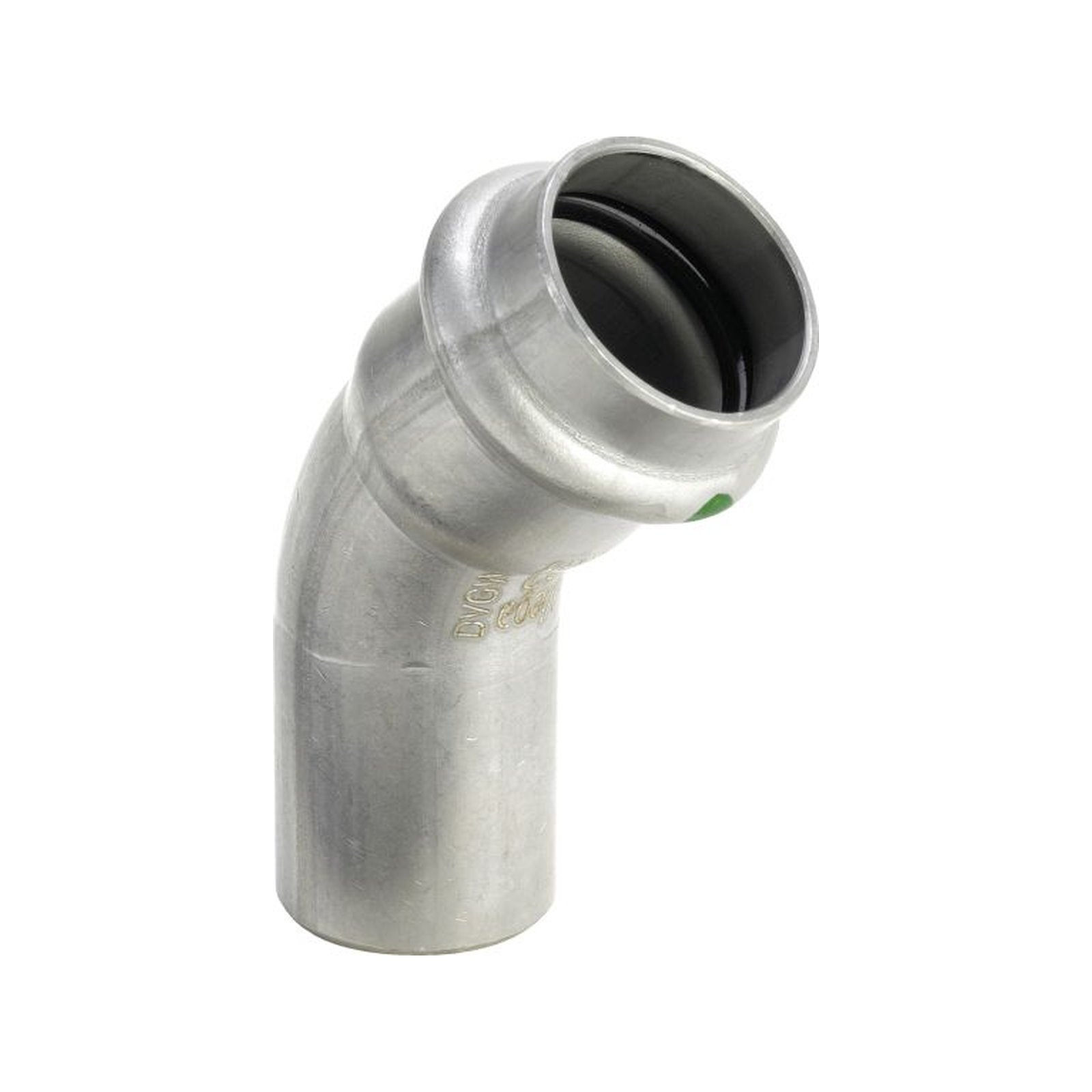 Viega Sanpress Inox Bogen 45Grad 15mm Edelstahl SC-Contur Dichtelement EPDM 435387 Bogen SANPRESS INOX 45 Gr. 2326.1 435431 42mm, IxA, aus nichtrostendem Stahl