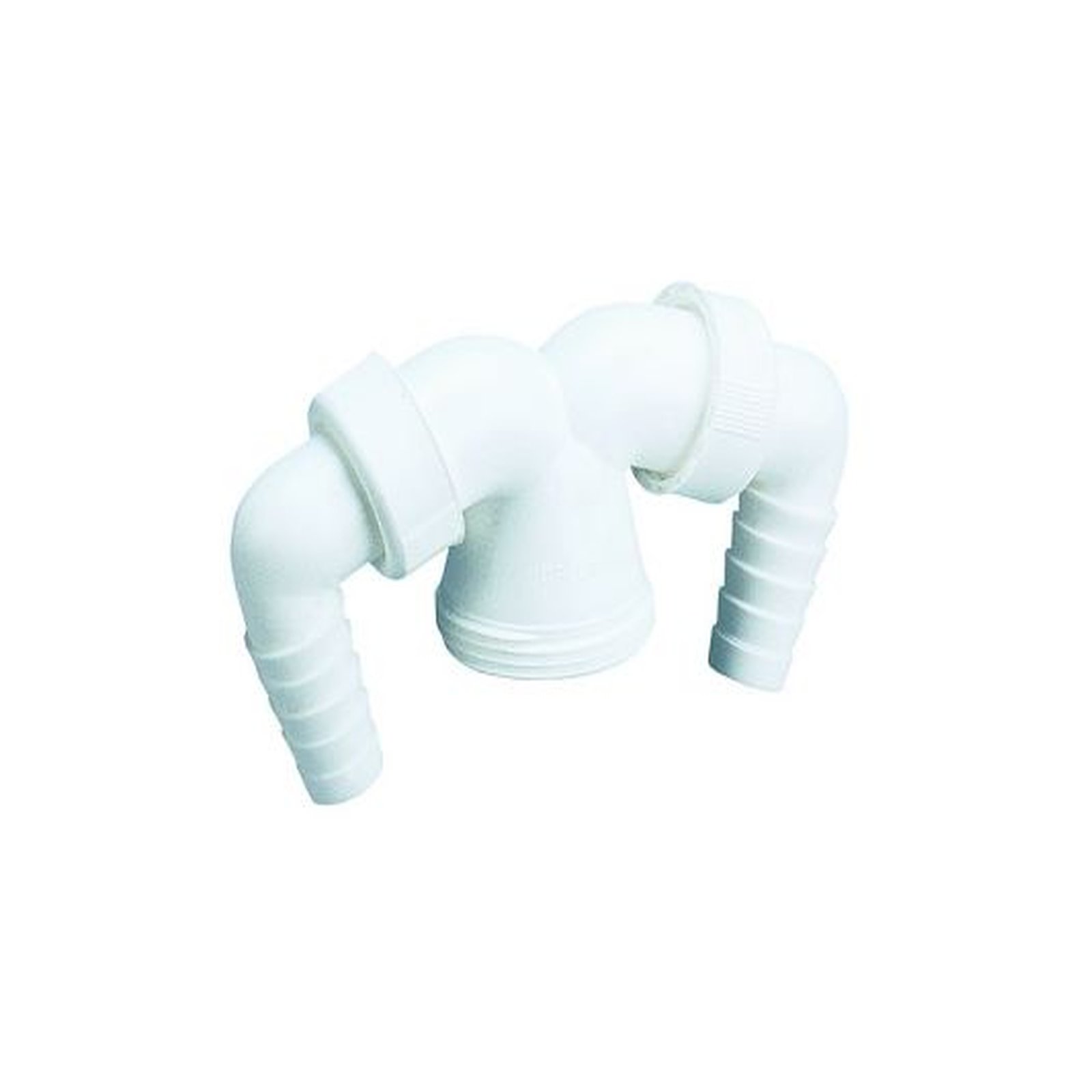 Dallmer Doppel-Anschluss 012 1 1/2 Zoll Polypropylen hochschlagfest Waschgeräte Siphon 090256