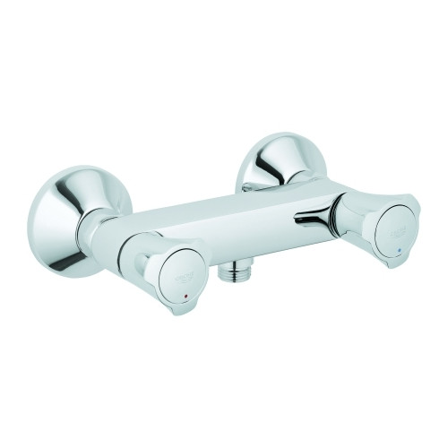 Grohe Brausebatterie Costa DN15 Zweigriffarmatur Wandmontage chrom Metallgriffe Longlife-Oberteil 26330001